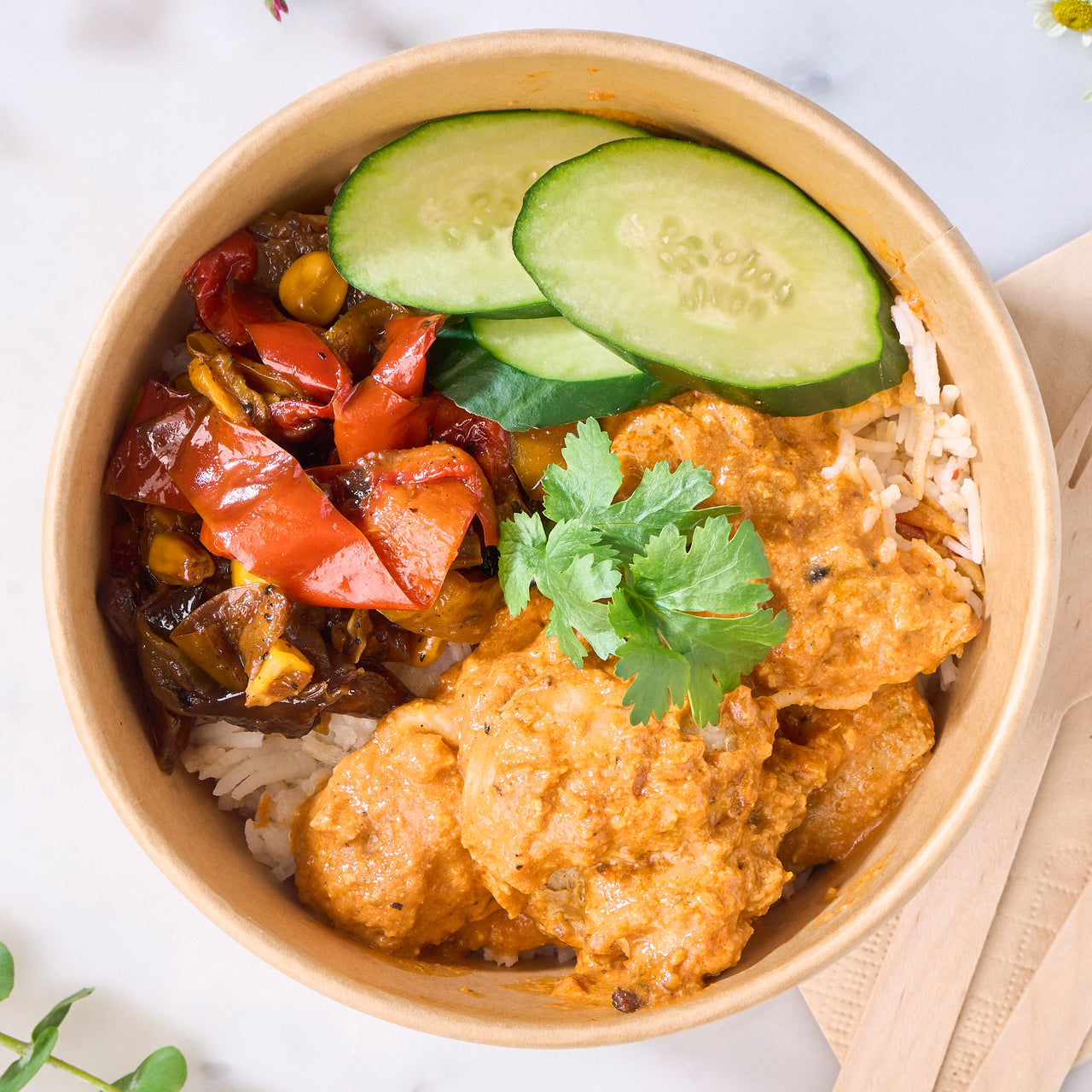 Butter Chicken Rice Bowl