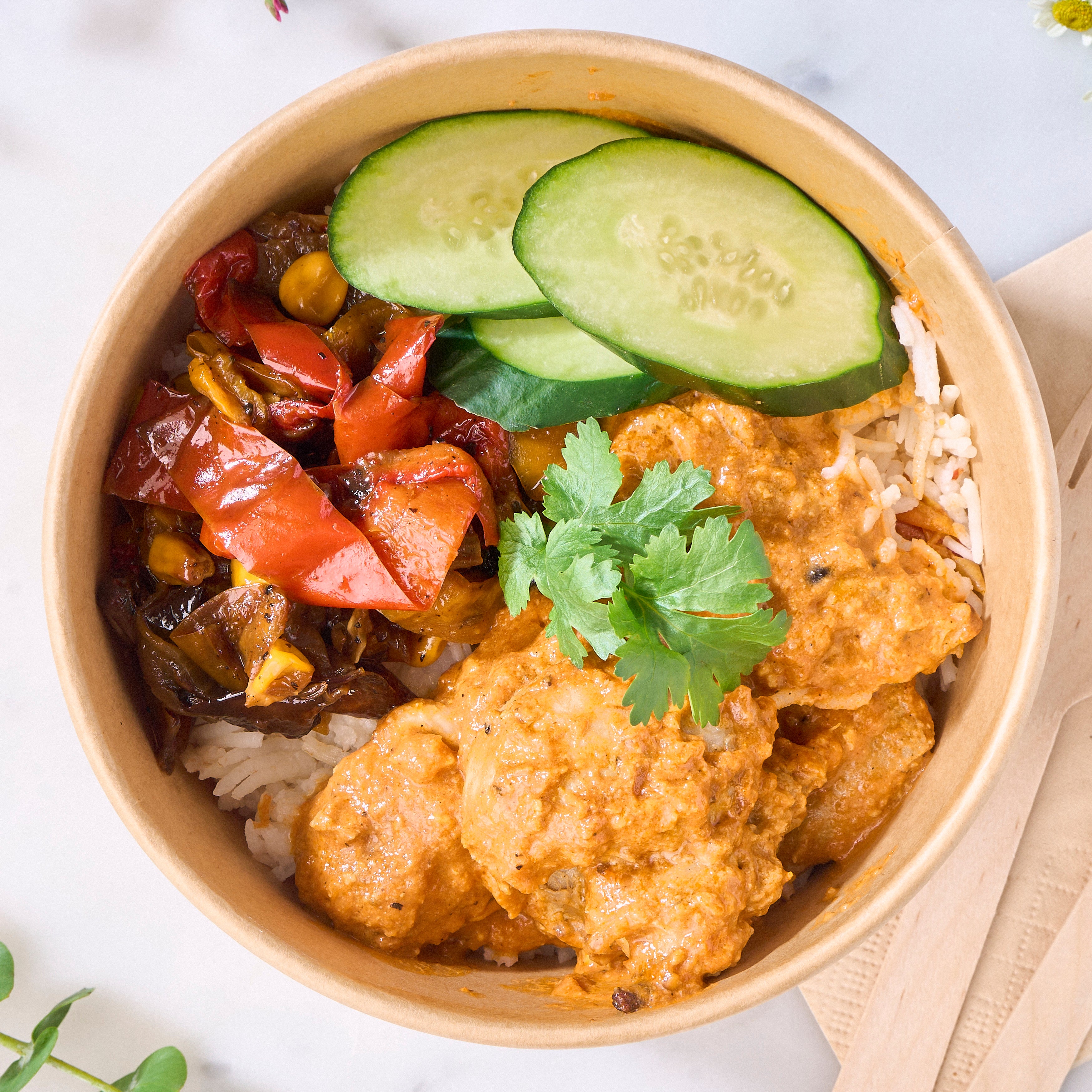 Butter Chicken Rice Bowl
