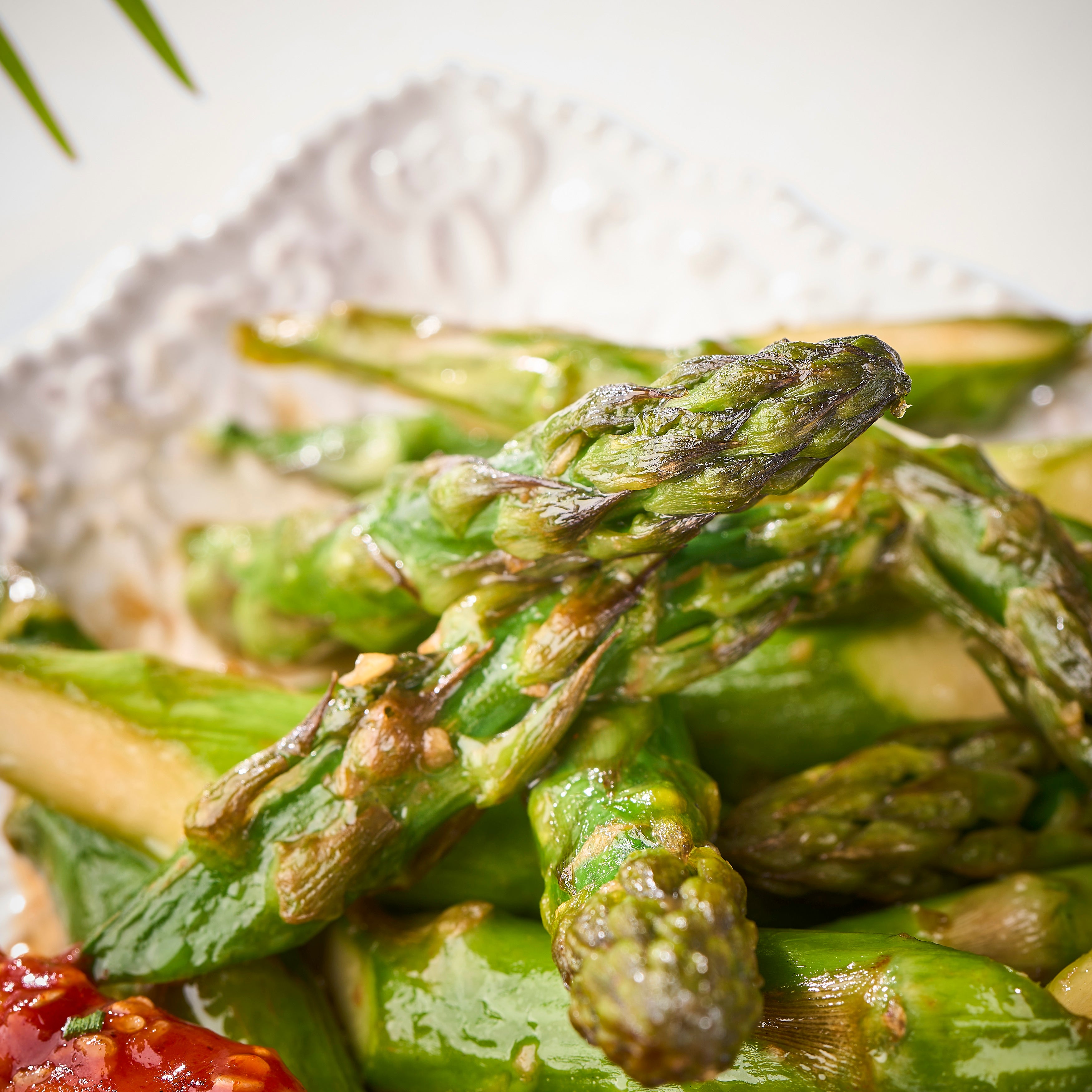 Gochujang Salmon with Garlic Asparagus