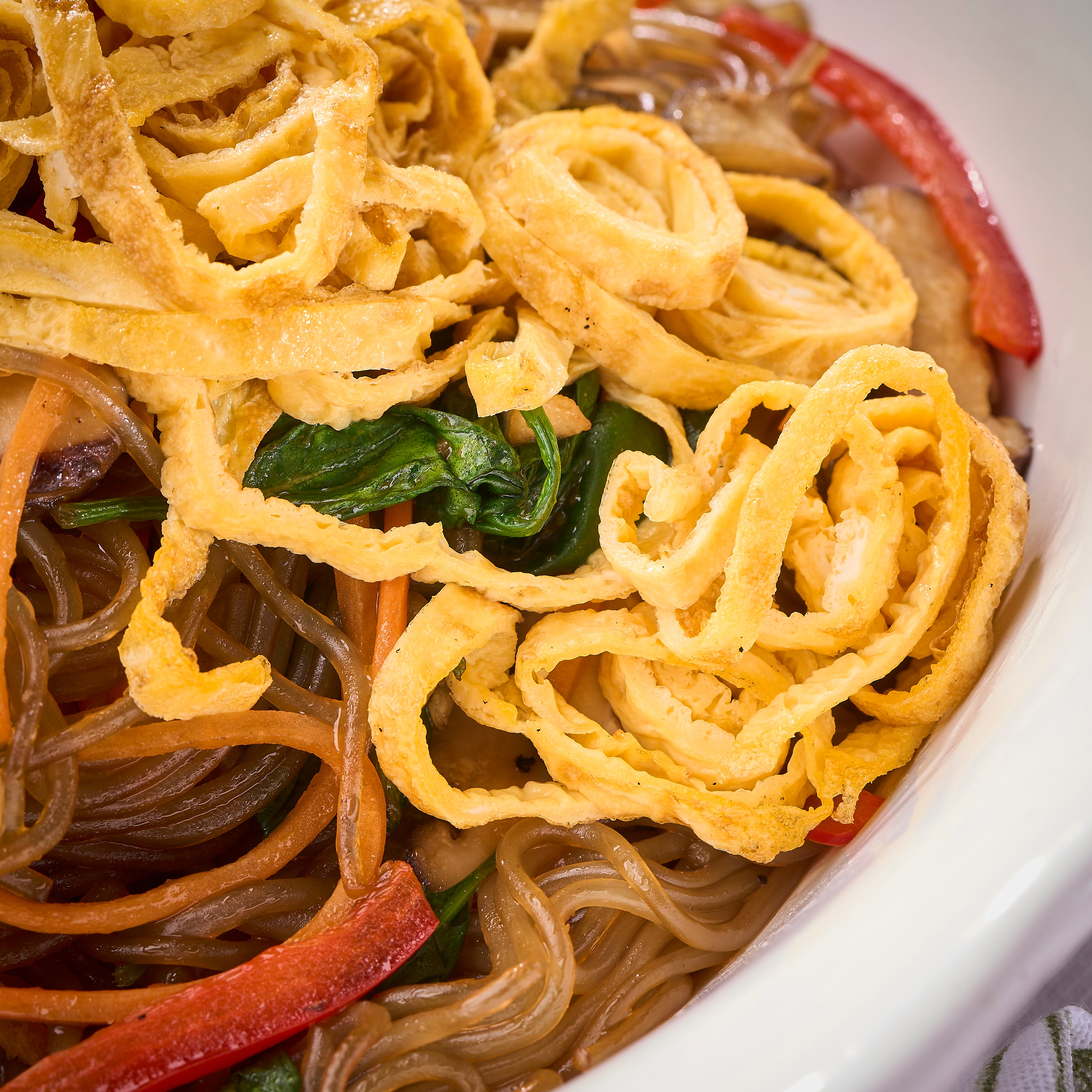 Japchae Noodles with Shredded Egg