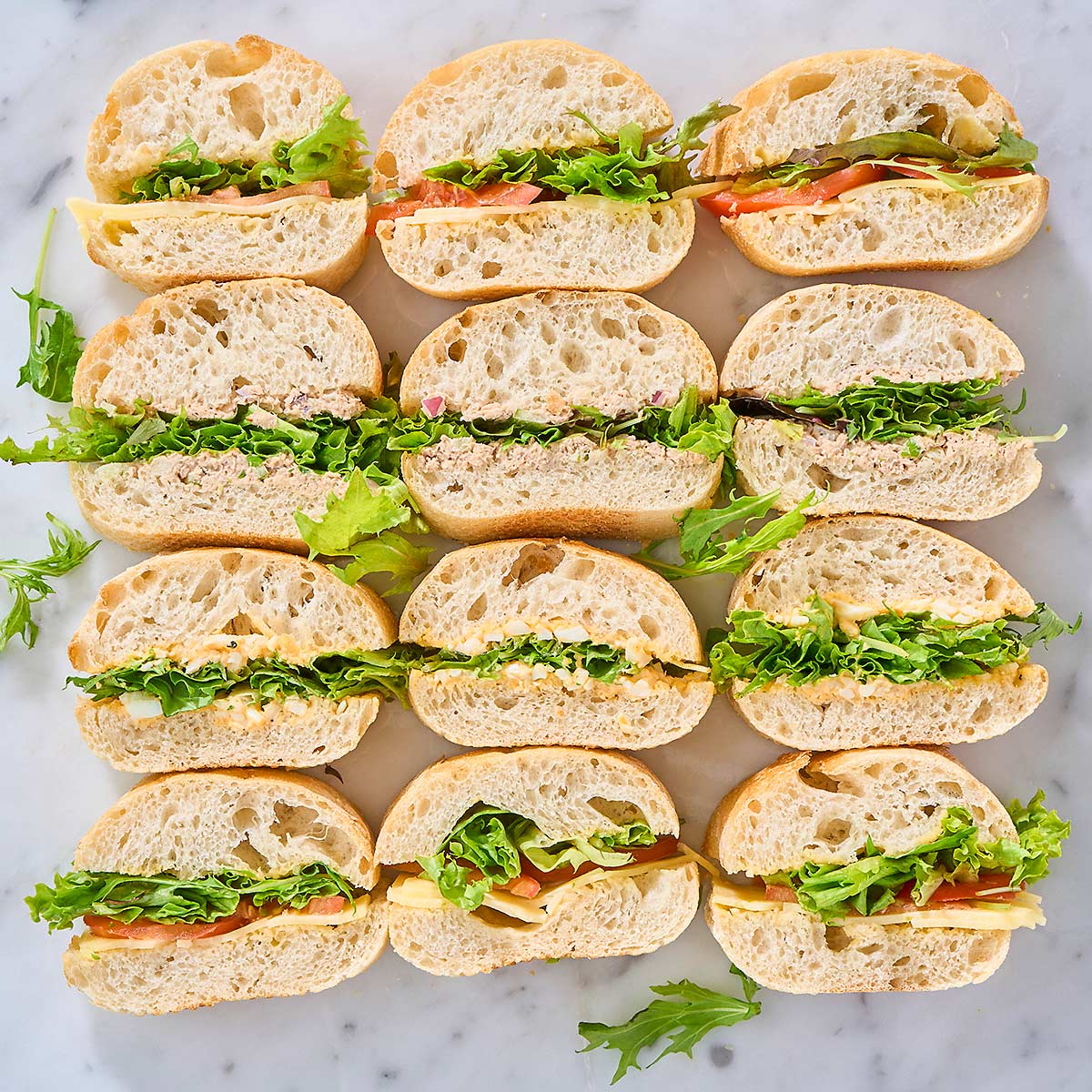 Assorted Vegetarian Finger Sandwiches - Light (For 8-10 Persons)