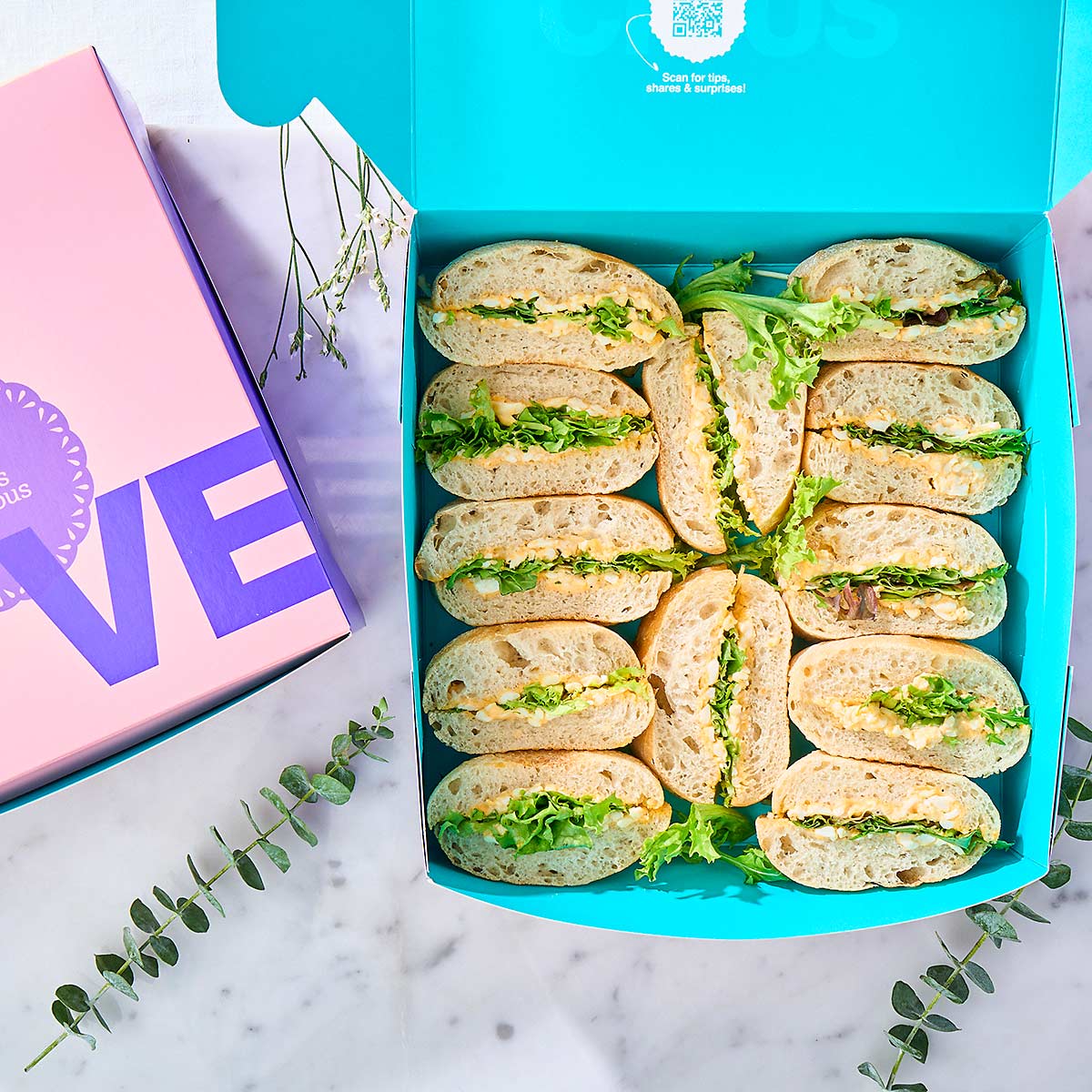 Assorted Vegetarian Finger Sandwiches - Light (For 8-10 Persons)