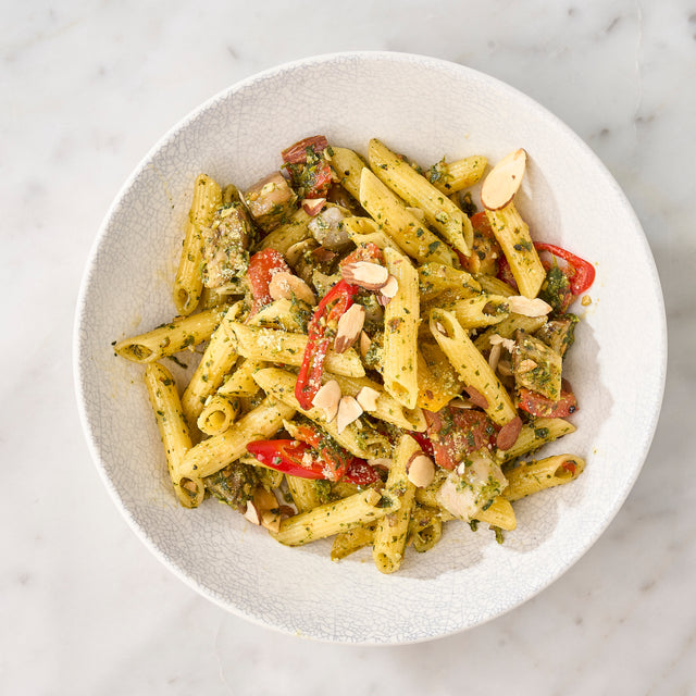 Coriander Pesto Pasta Bowl  🌿