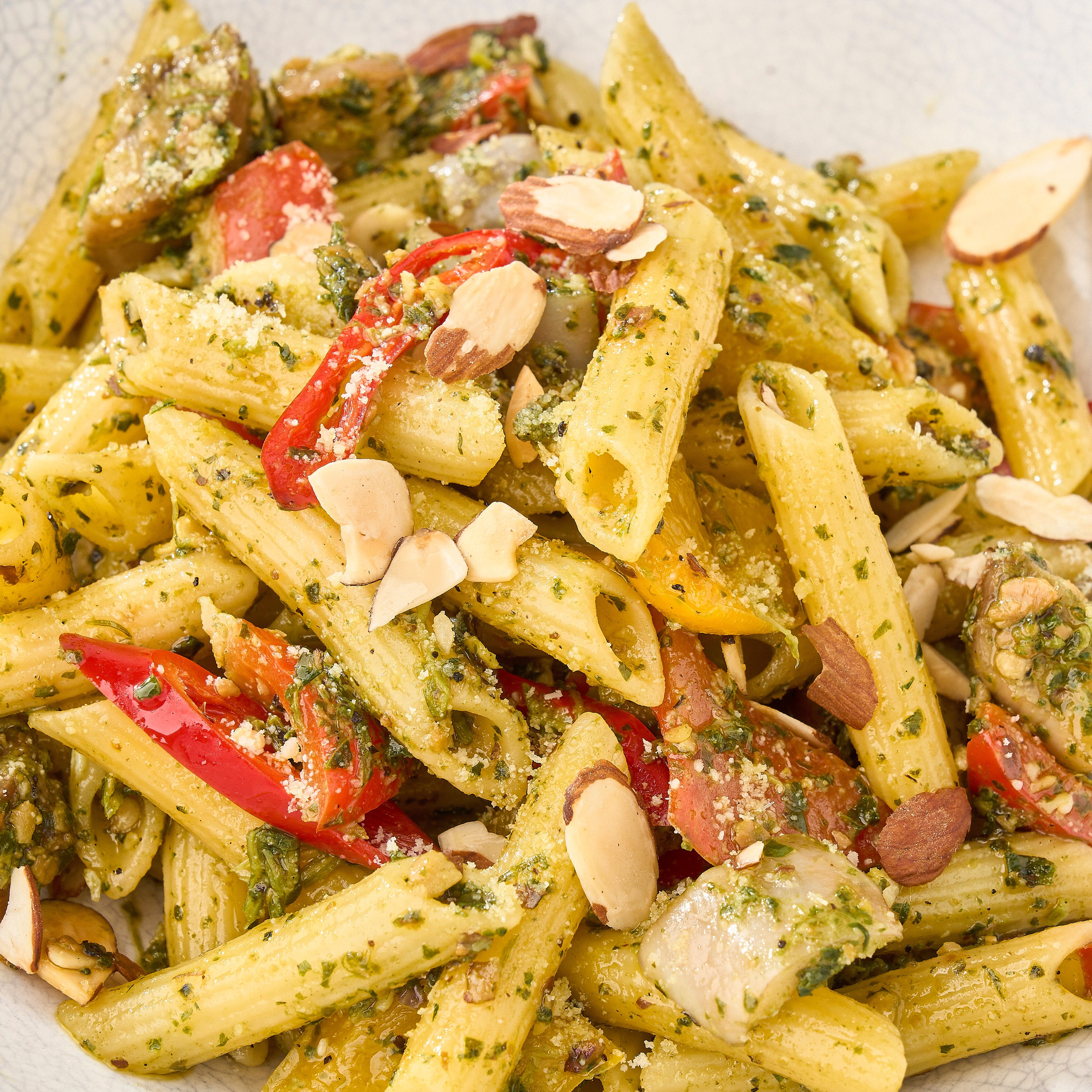 Coriander Pesto Pasta Bowl  🌿