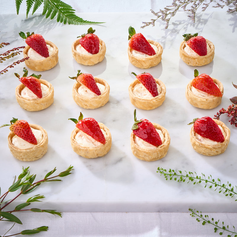 Lychee Strawberry Mini Fruit Tart (Box of 12)