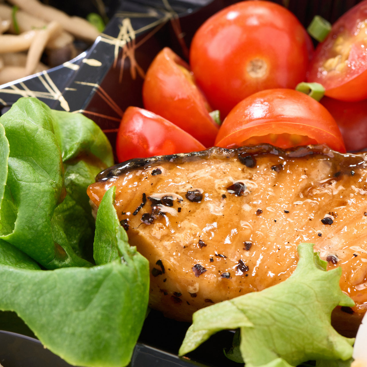 Rice Bento - Soy-Glazed Salmon