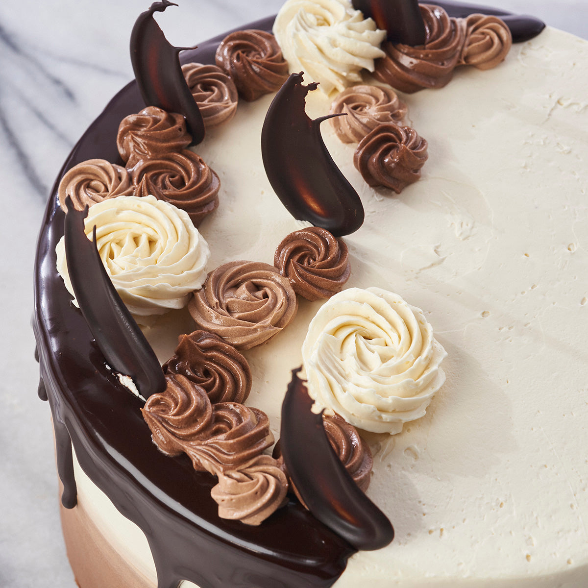 Chocolate Crunch Ombre Cake