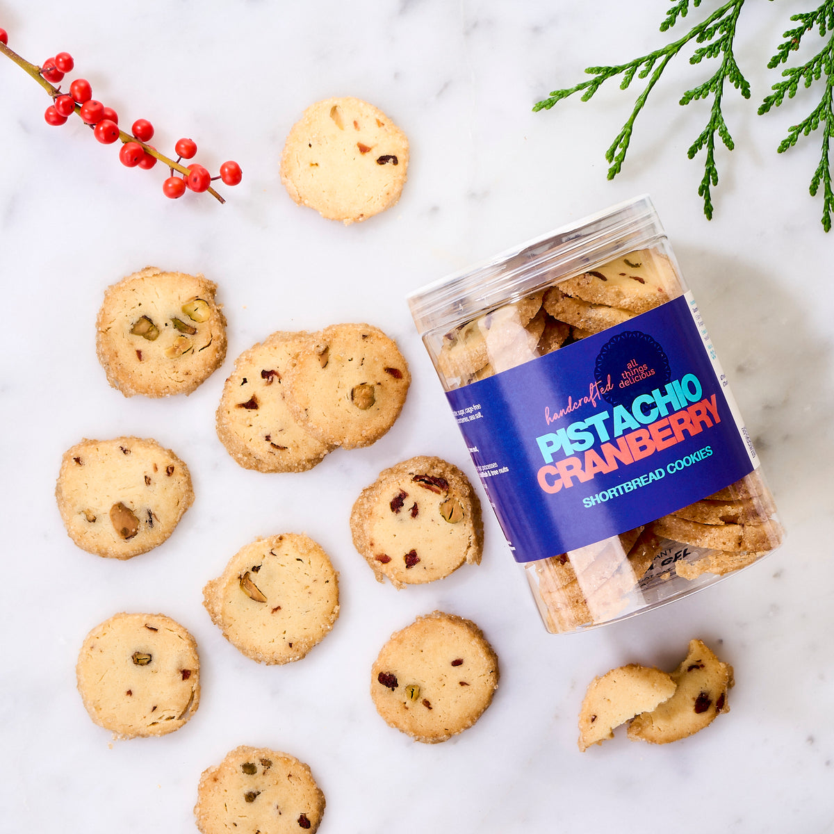 Pistachio Cranberry Shortbread