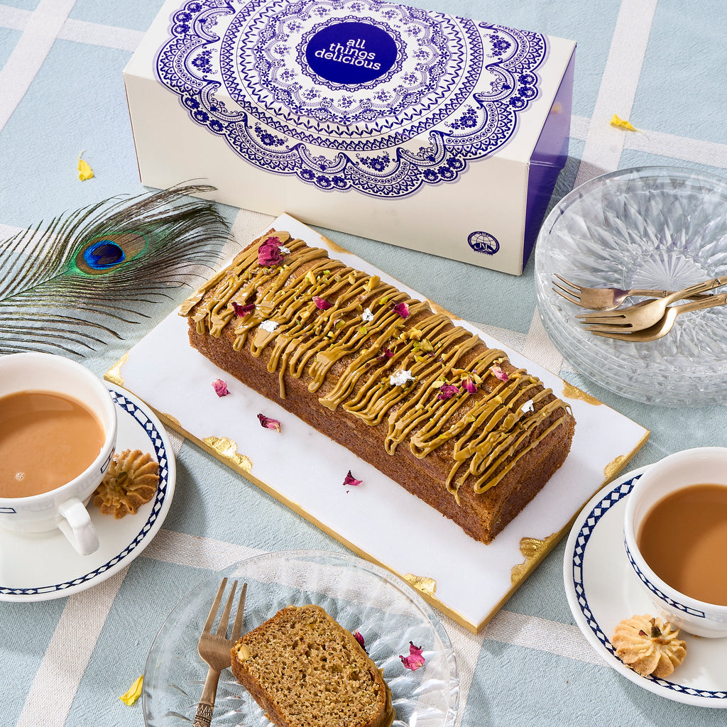 Pistachio Cardamom Voyage Cake (V)