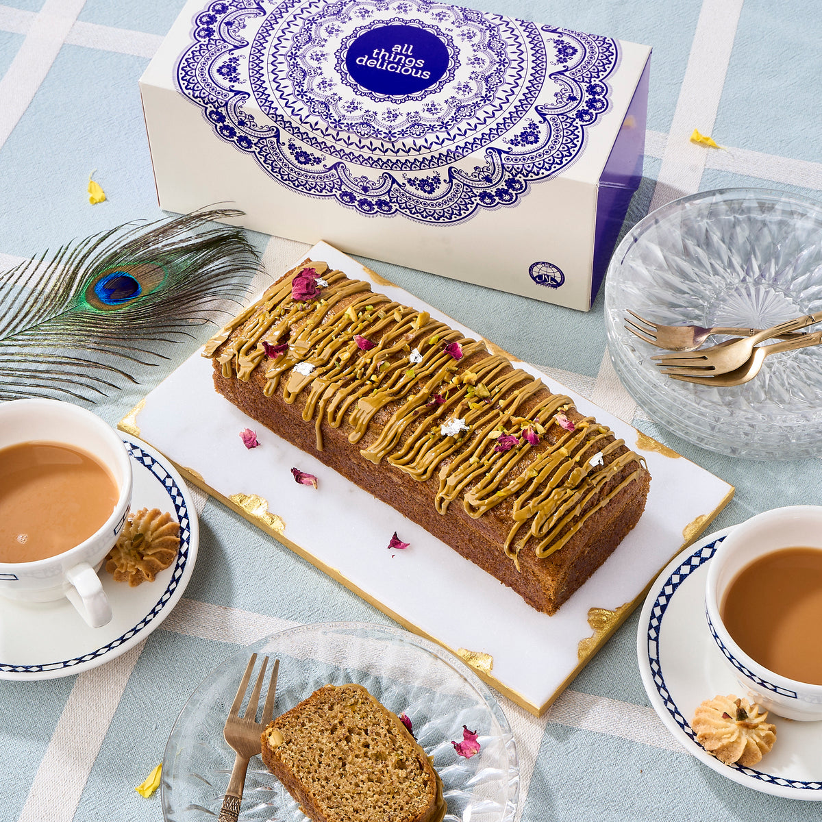 Pistachio Cardamom Voyage Cake (V)