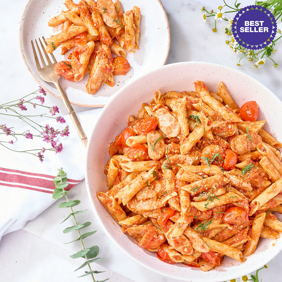 Fennel Sausage & Cherry Tomatoes Pasta Tray, Good For Mini Buffet All