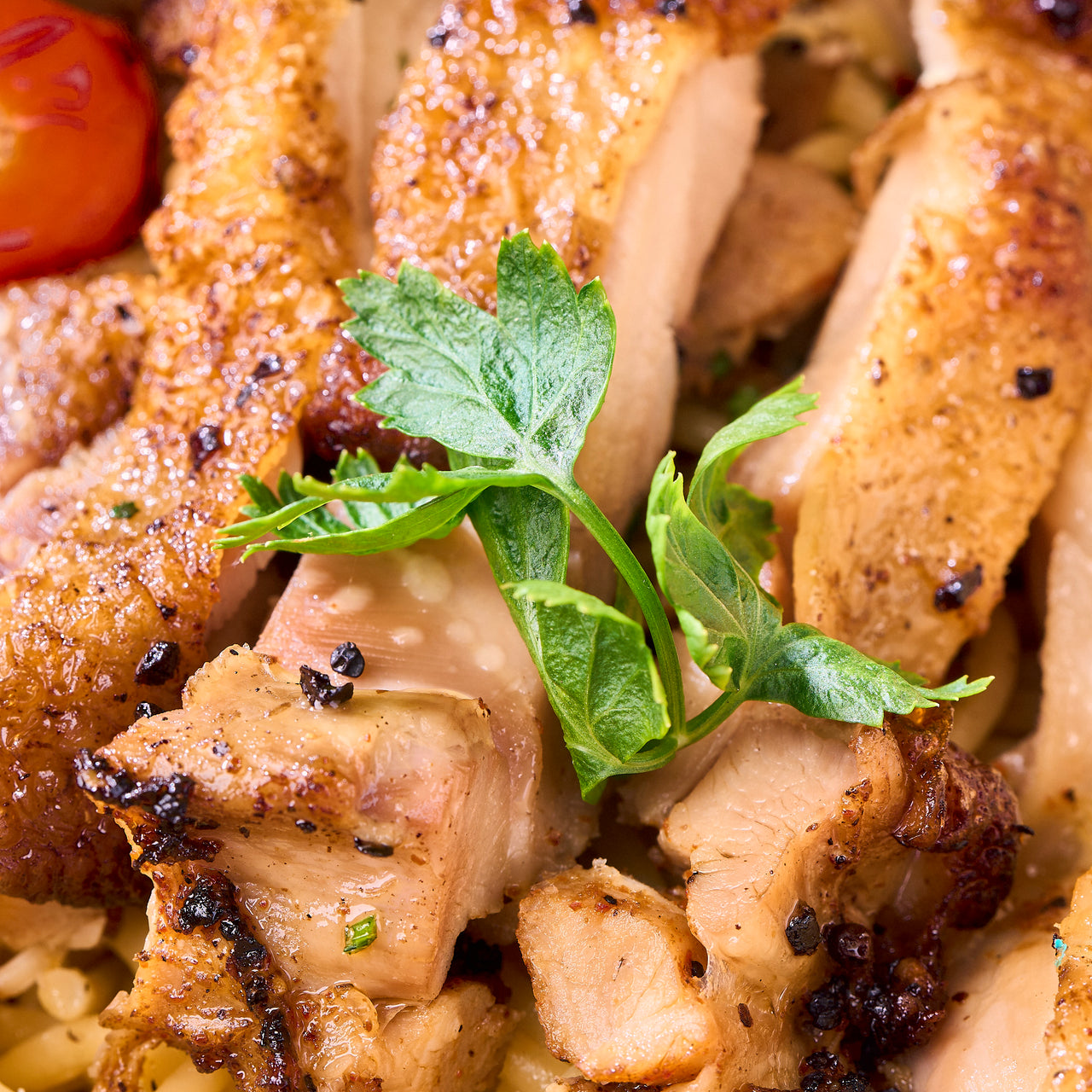 Honey Mustard Chicken Aglio Olio Bowl
