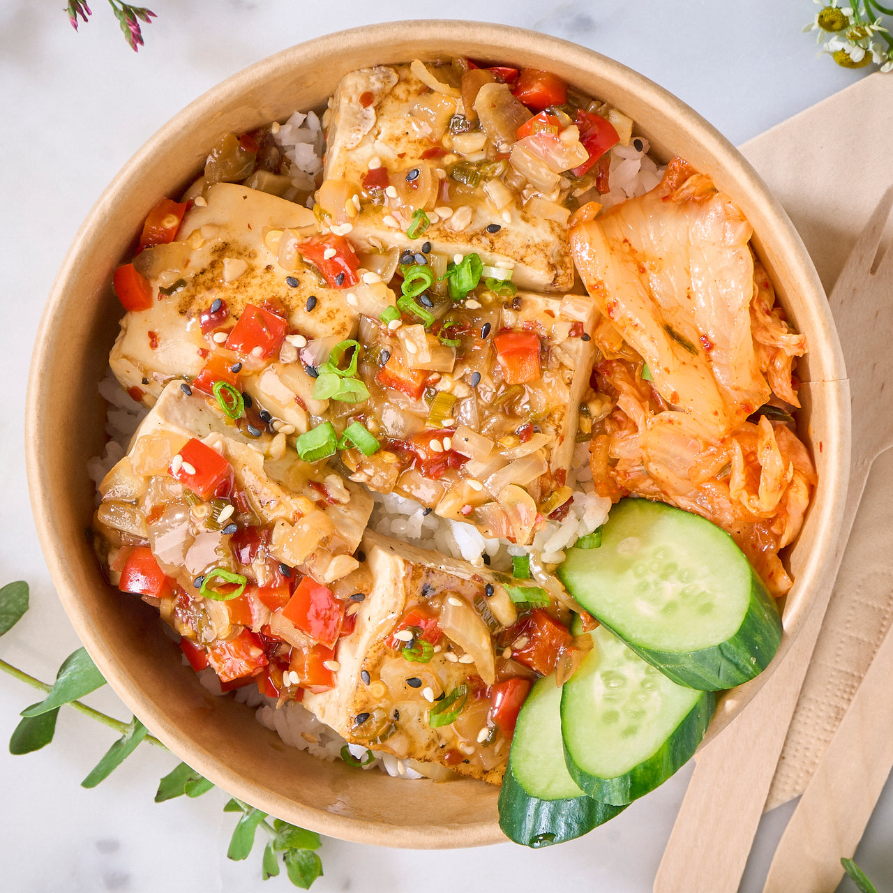 Korean Braised Tofu Rice Bowl (ML)