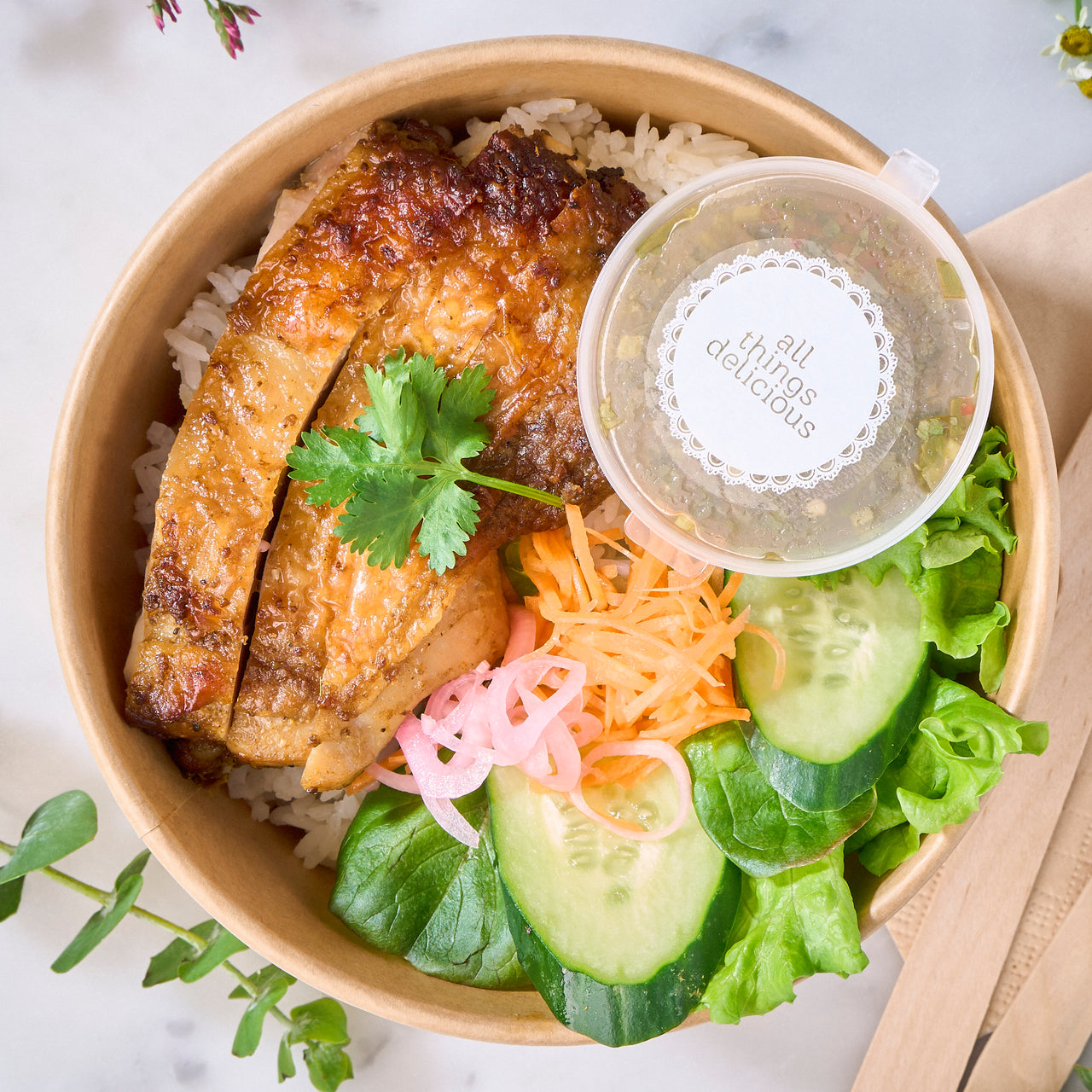 Lemongrass Chicken Rice Bowl