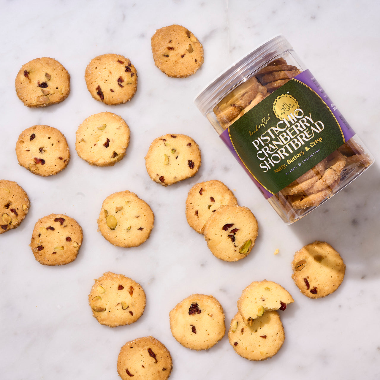 Pistachio Cranberry Shortbread