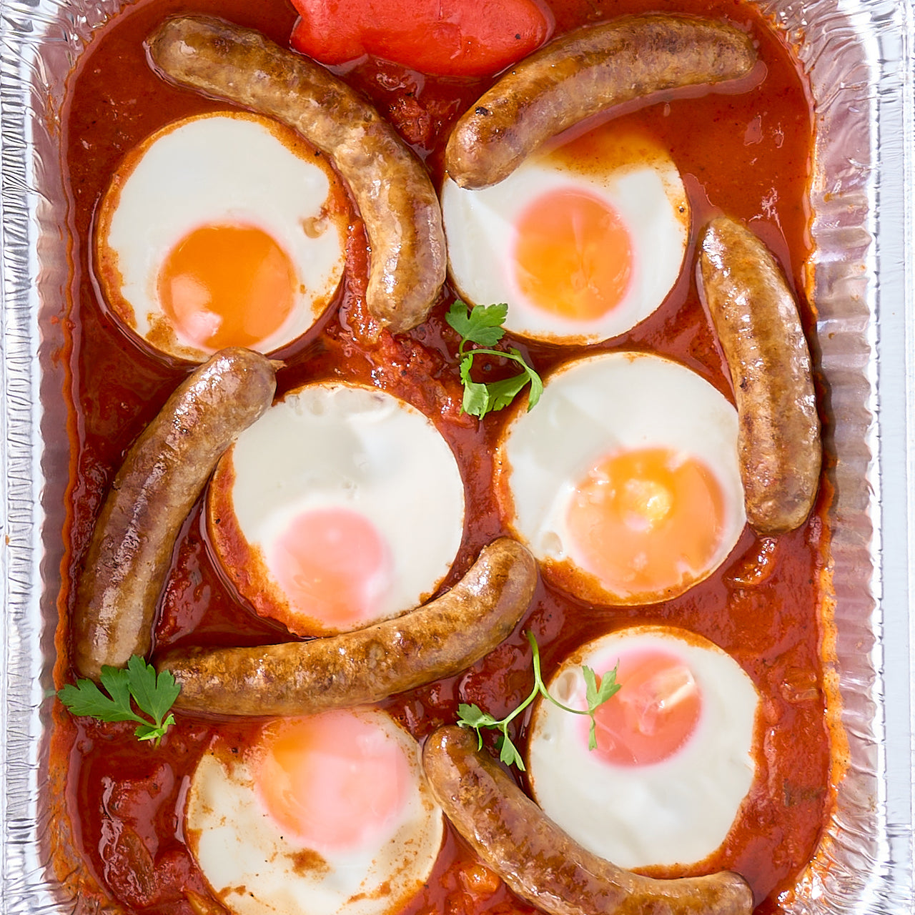 Optional sausages to go with eggs