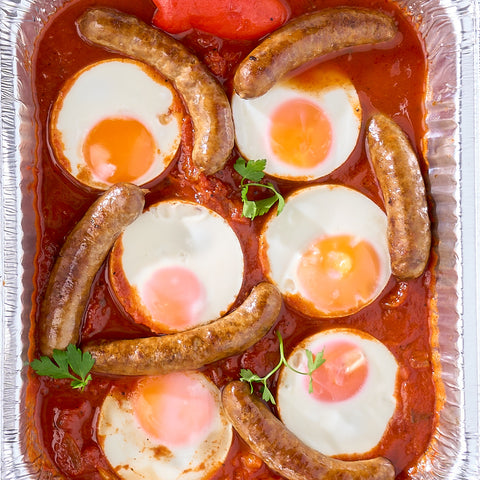 Optional sausages to go with eggs