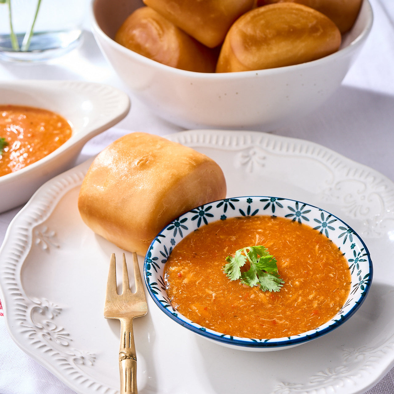 Singapore Chilli crab dip with Mantou