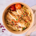Tomato Caper Salsa Fish Aglio Olio Bowl