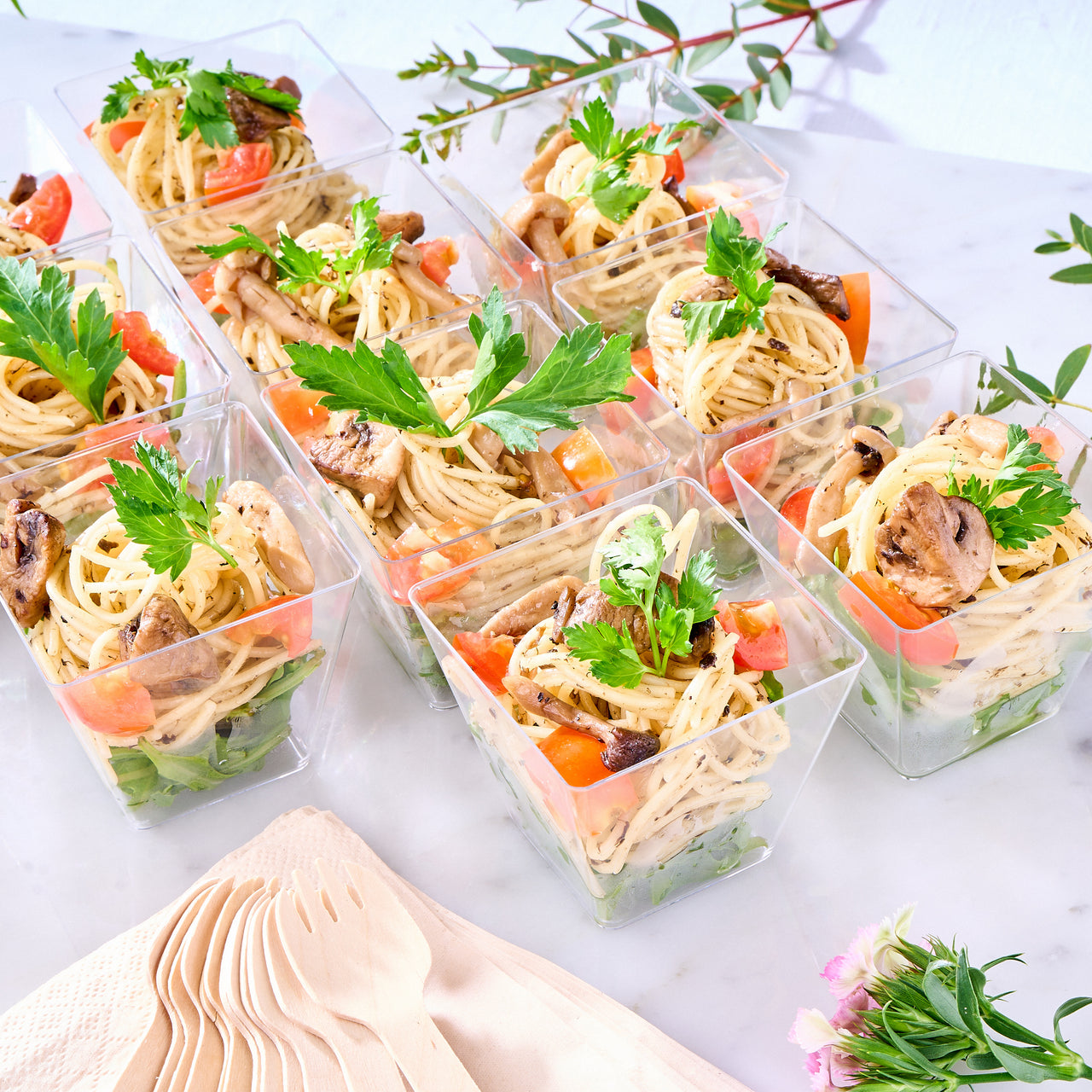 12 Cold Truffle Angel Hair Pasta - In Cups (Vegan)