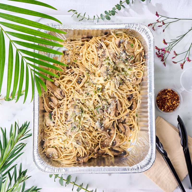 Aglio Olio with Mushrooms Pasta Tray (V)