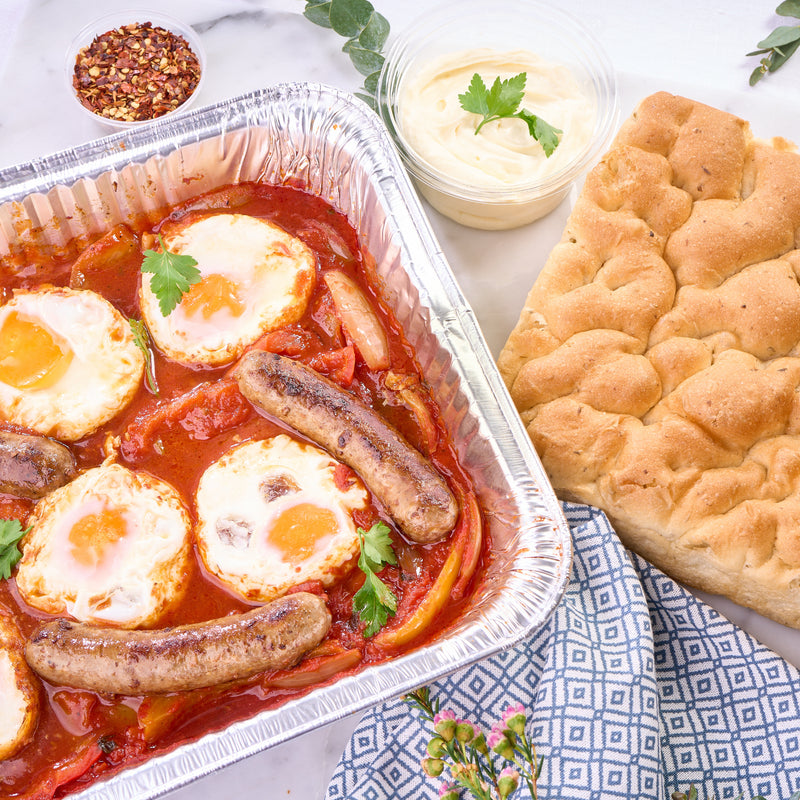 Shakshouka Tray with Focaccia