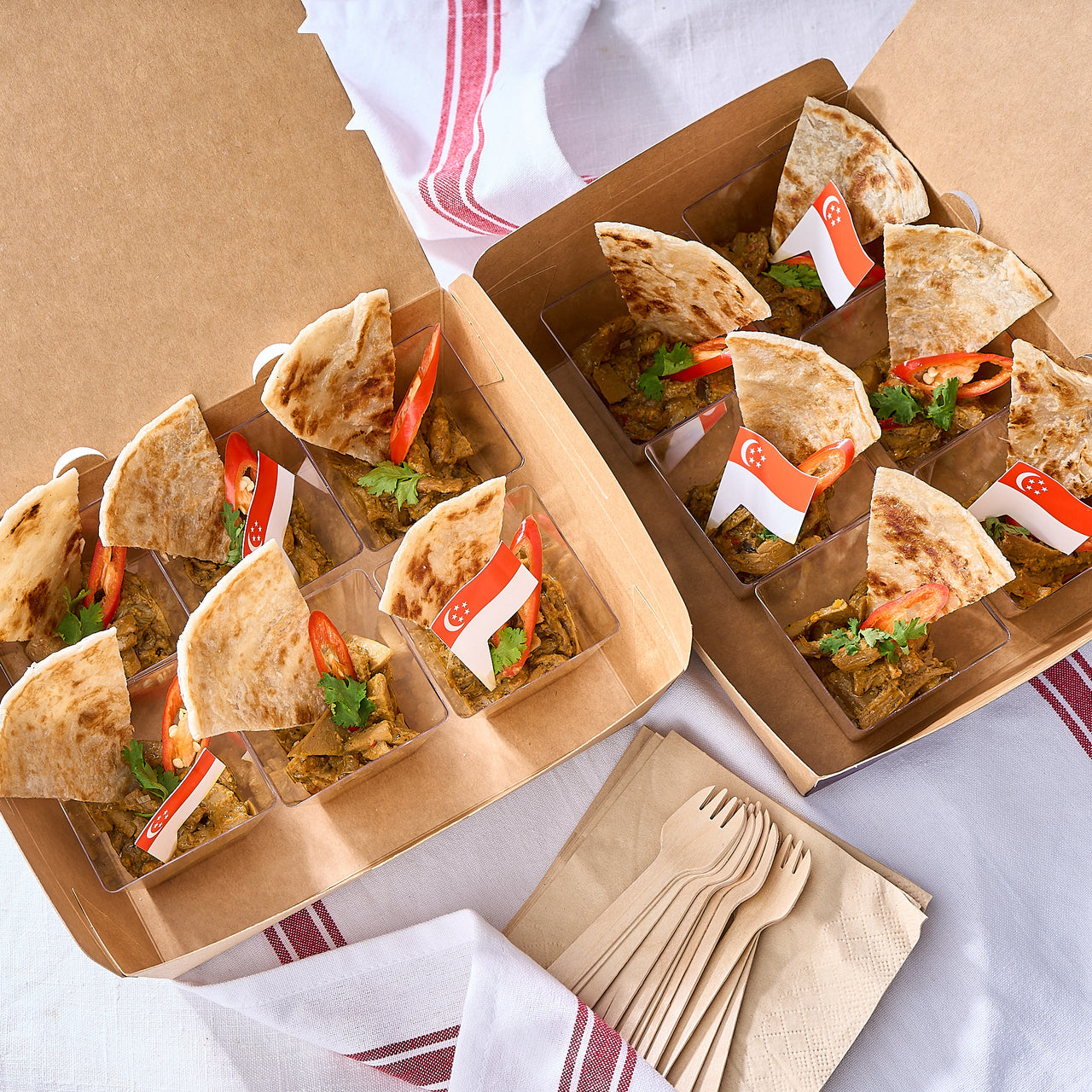 Wild Mushroom Rendang with Prata  |  Box of 12 (Vegan)  🌿