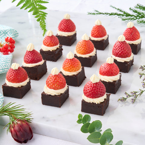 Mini Santa's Hat Brownies (Box of 12)