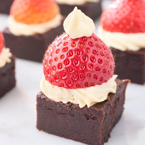 Mini Santa's Hat Brownie