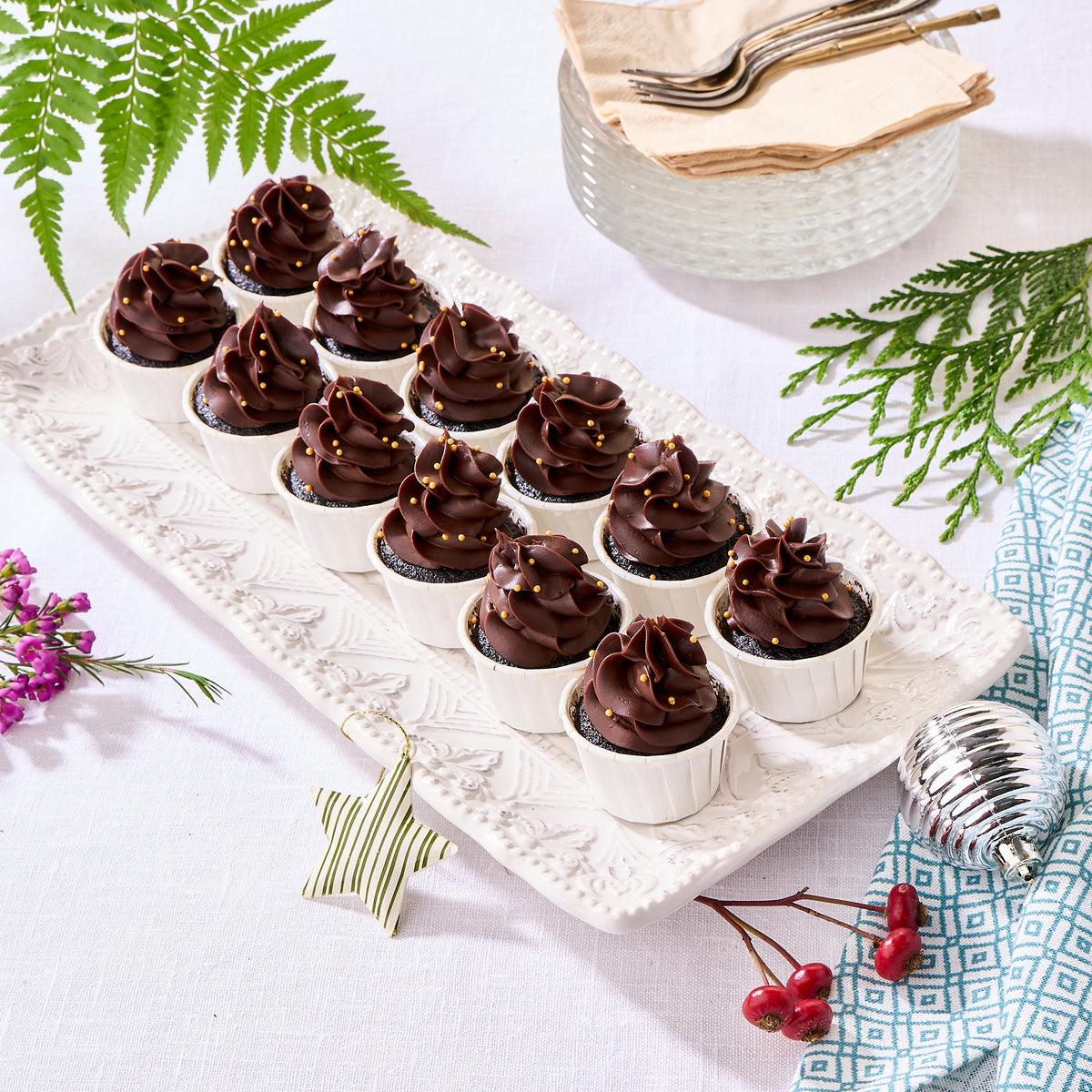 Mini Xmas Tree Cupcake (Box of 12)