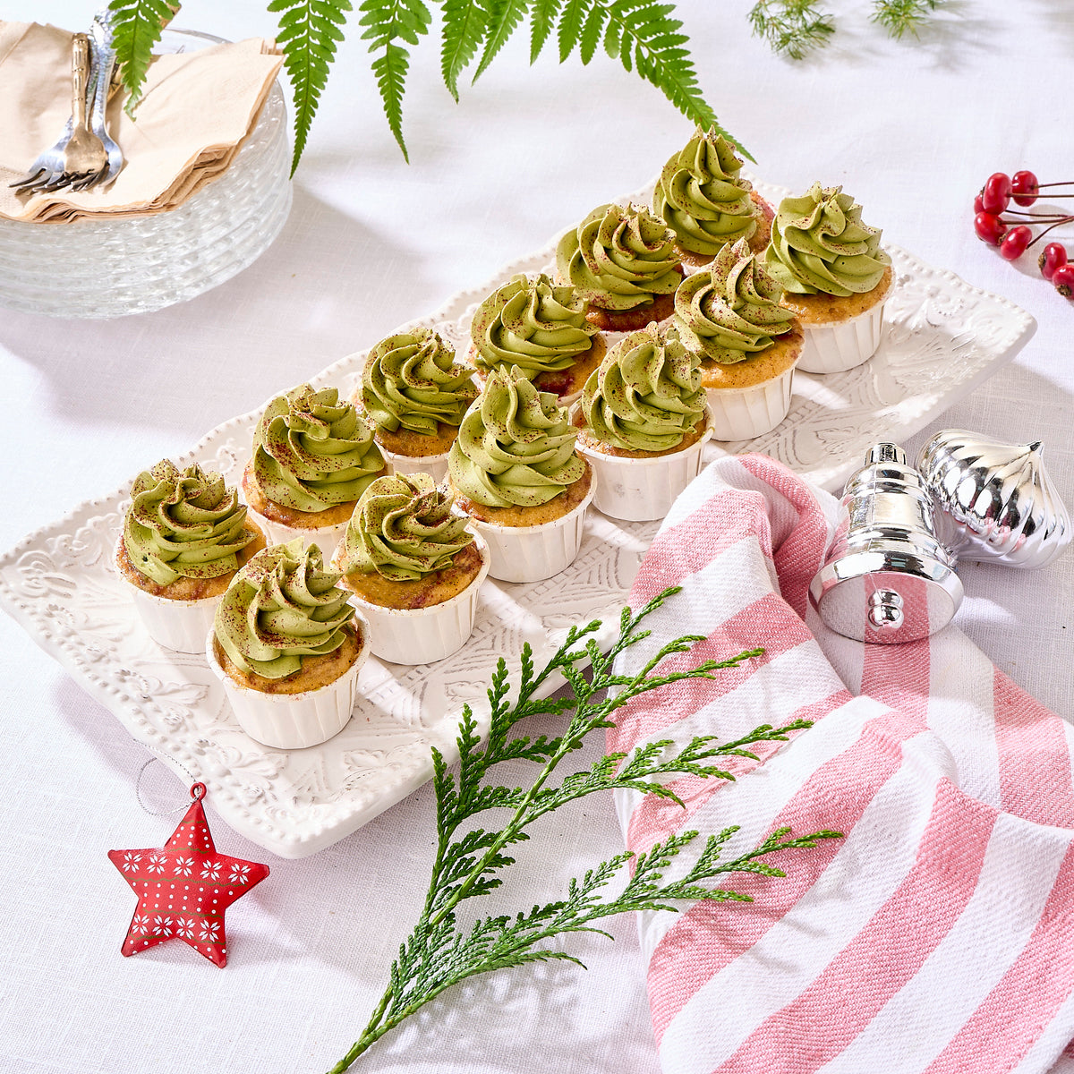 Mini Xmas Tree Cupcake (Box of 12)