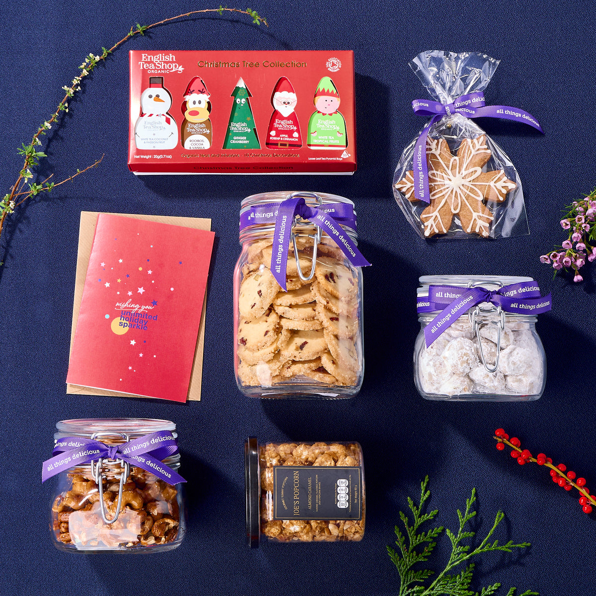 Ho Ho Ho Christmas Hamper Basket (Large)