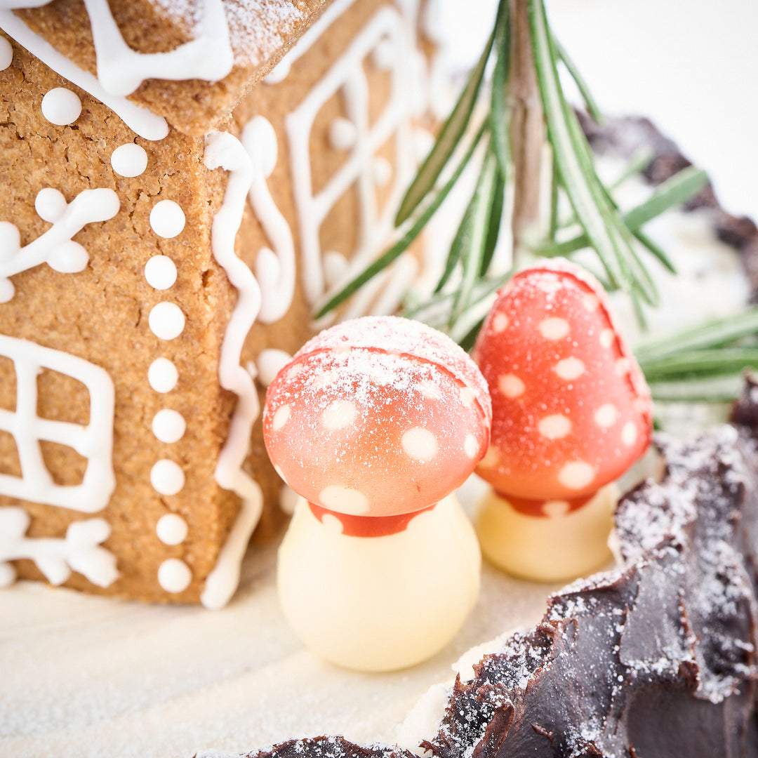 Gingerbread House Chocolate Pistachio Cake