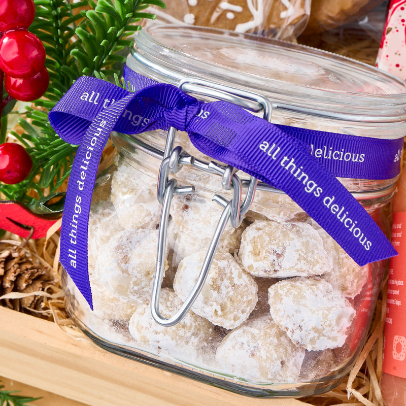 Regular Glass Jar of Mexican Wedding Cookies