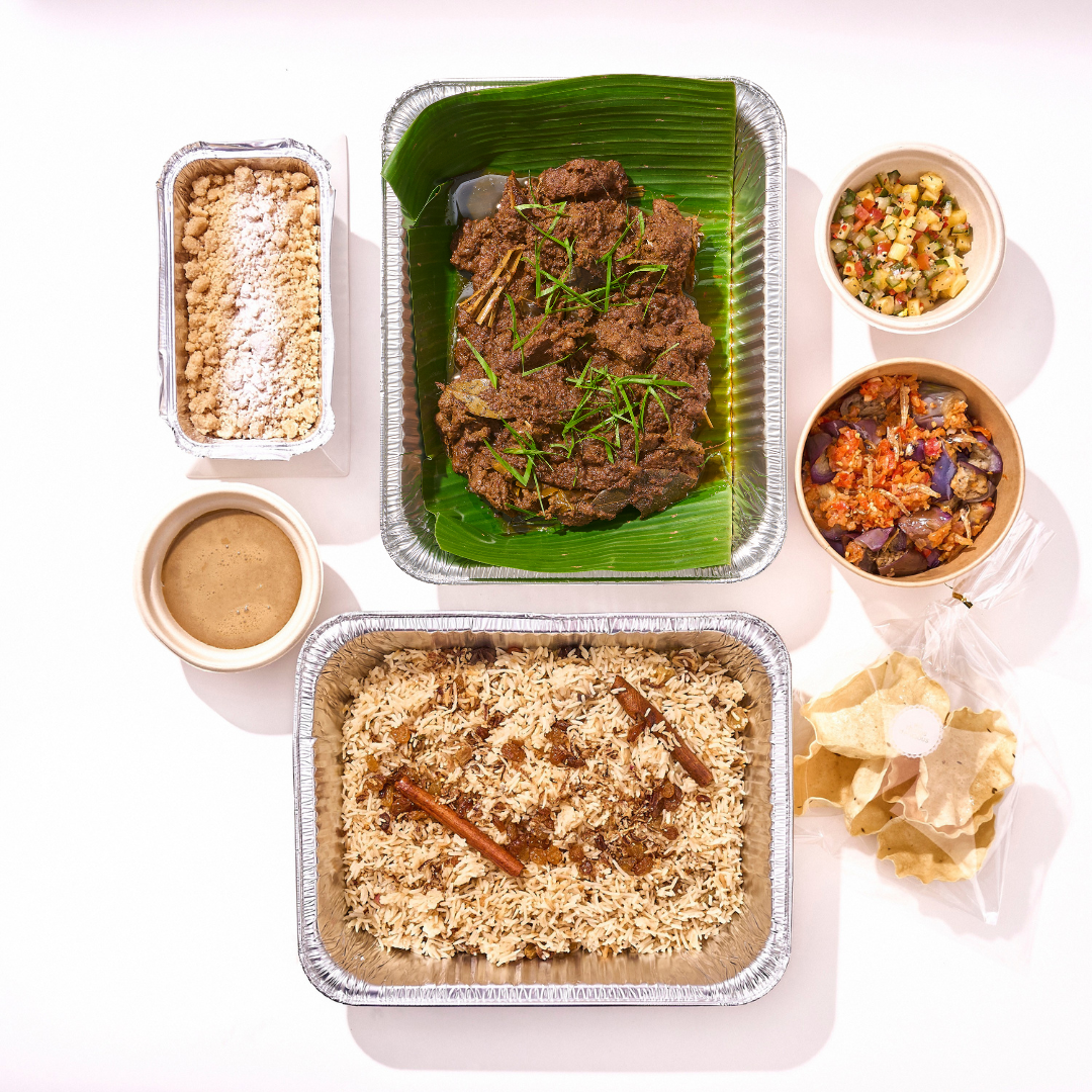 Nasi Minyak Platter - Beef Rendang