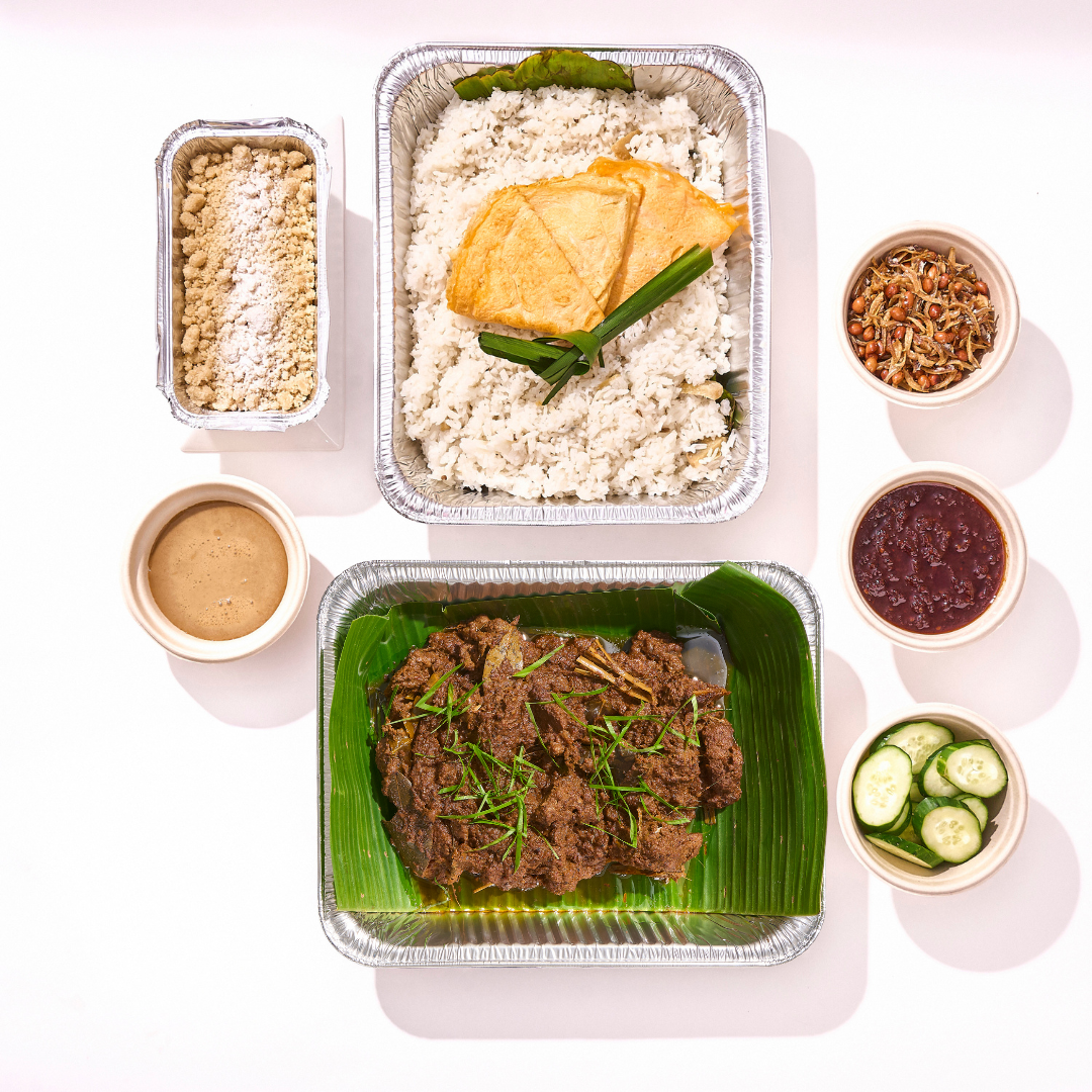 Nasi Lemak Set with Rendang
