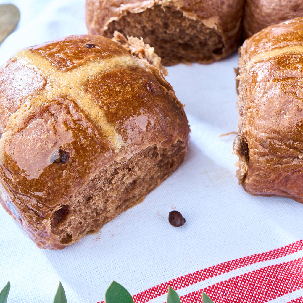 Double Chocolate Hot Cross Buns