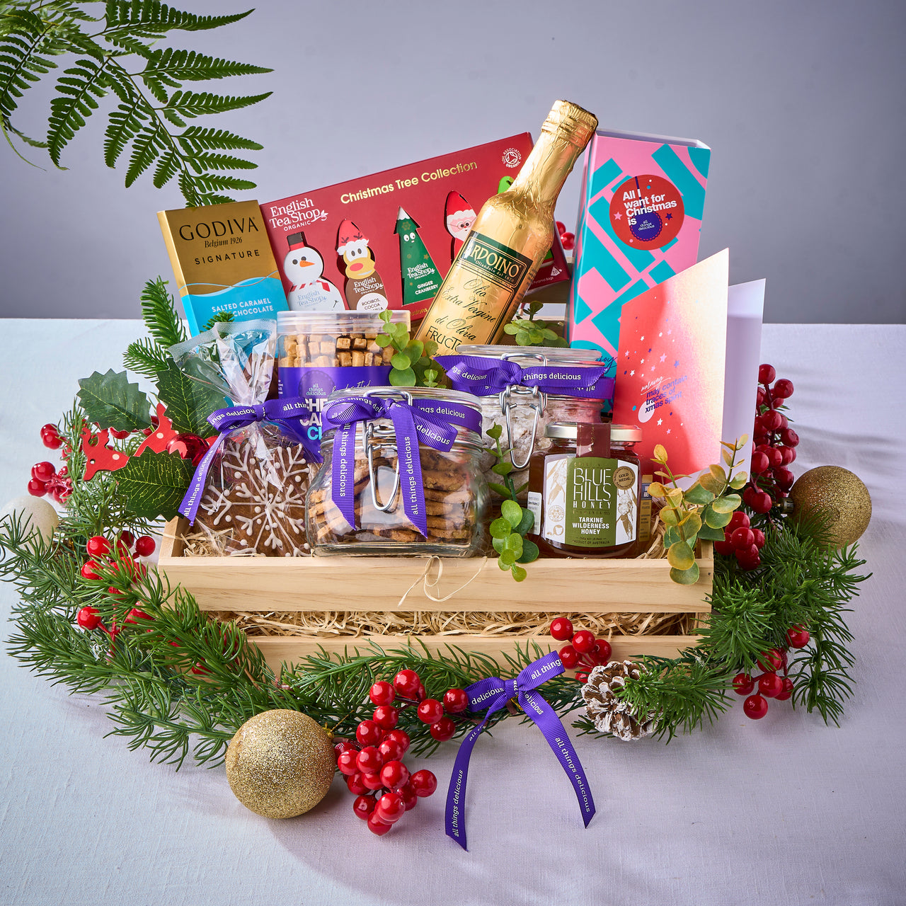 Ho Ho Ho Hearty Christmas Hamper Basket (X Large)