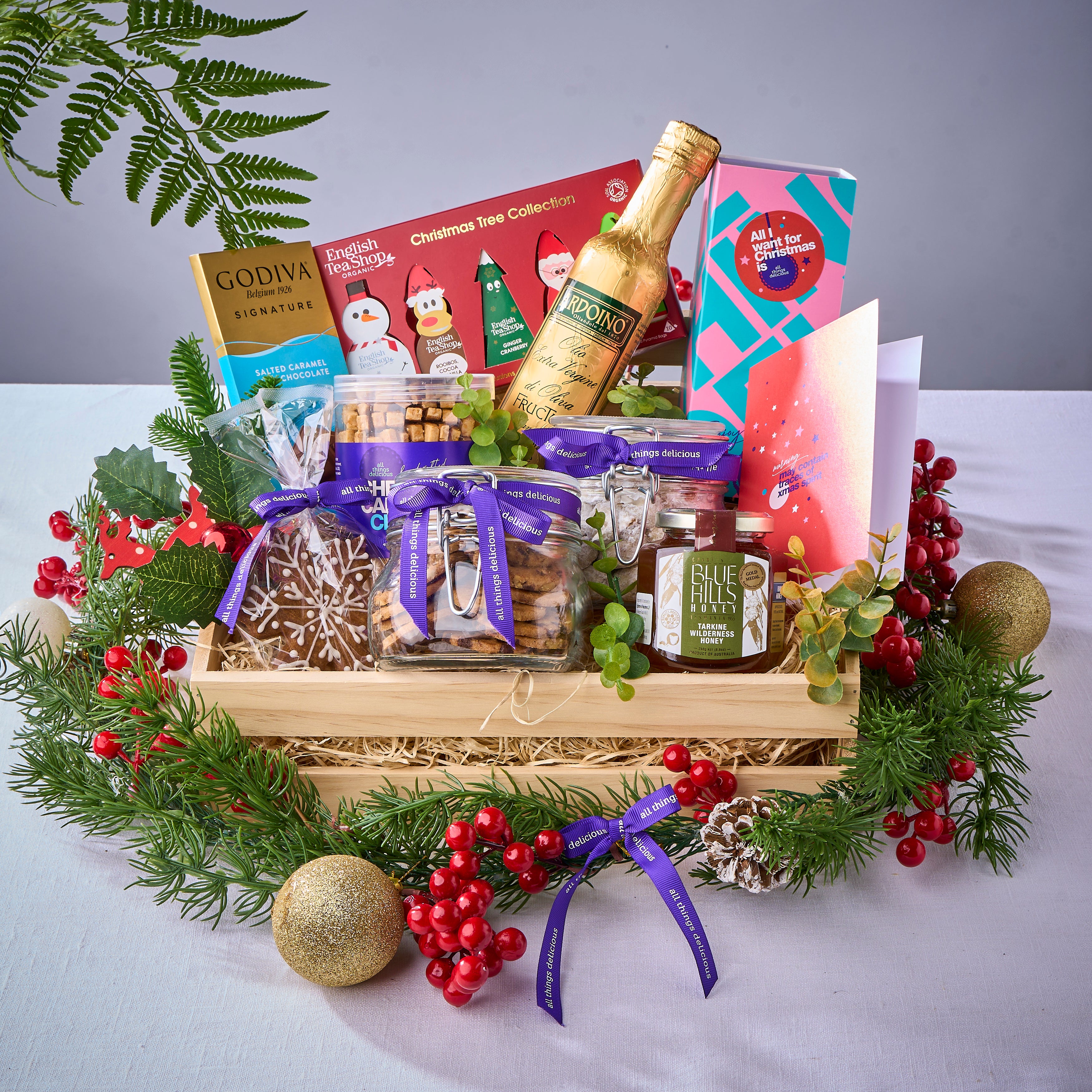 Ho Ho Ho Hearty Christmas Hamper Basket (X Large)