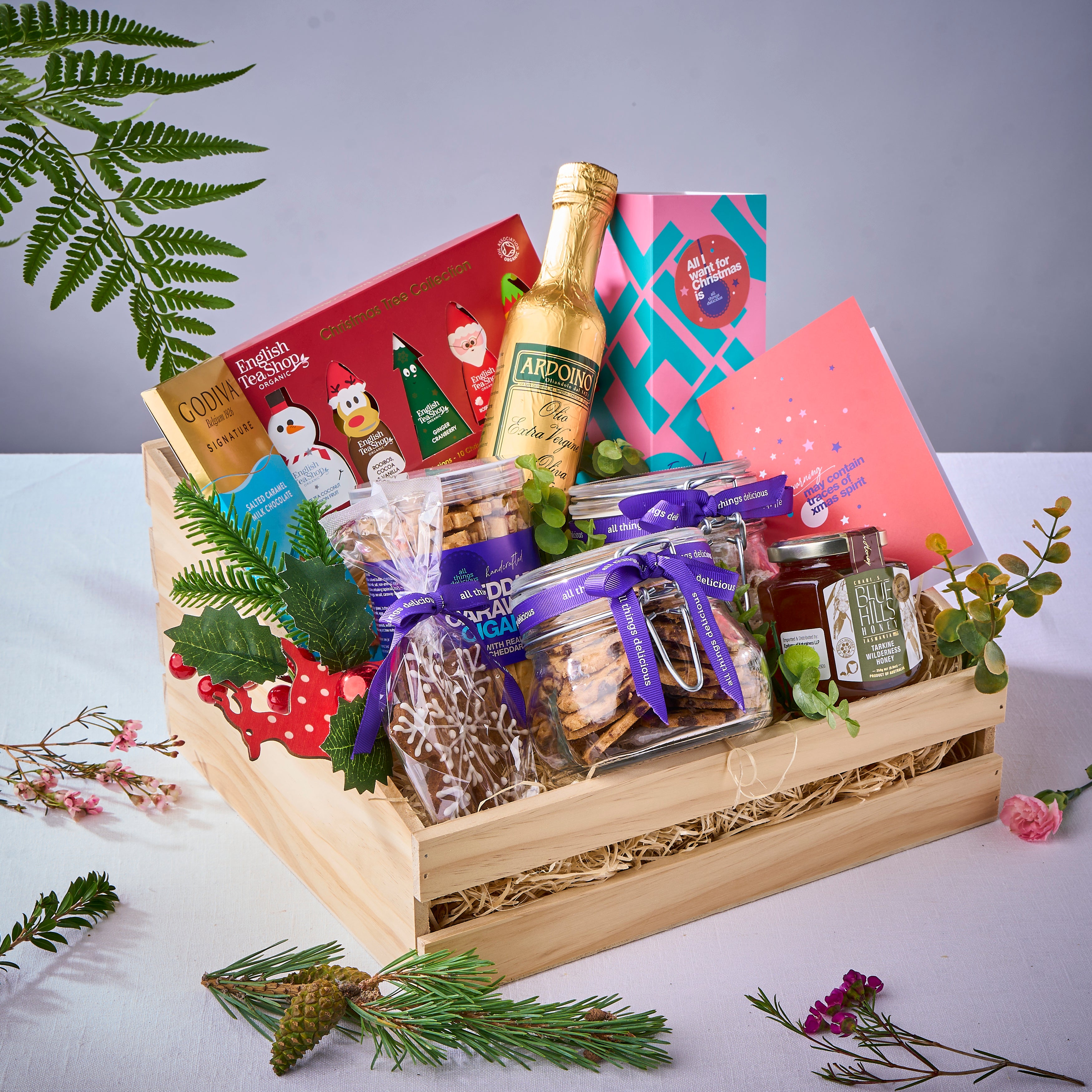 Ho Ho Ho Hearty Christmas Hamper Basket (X Large)