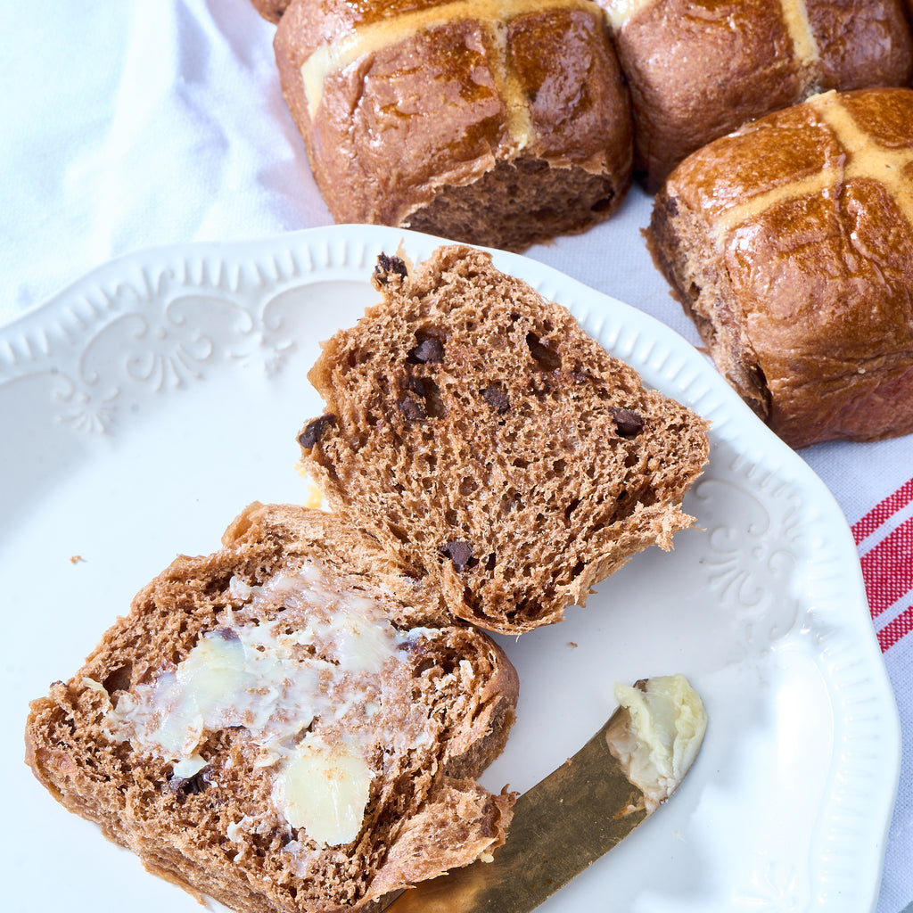 Double Chocolate Hot Cross Buns