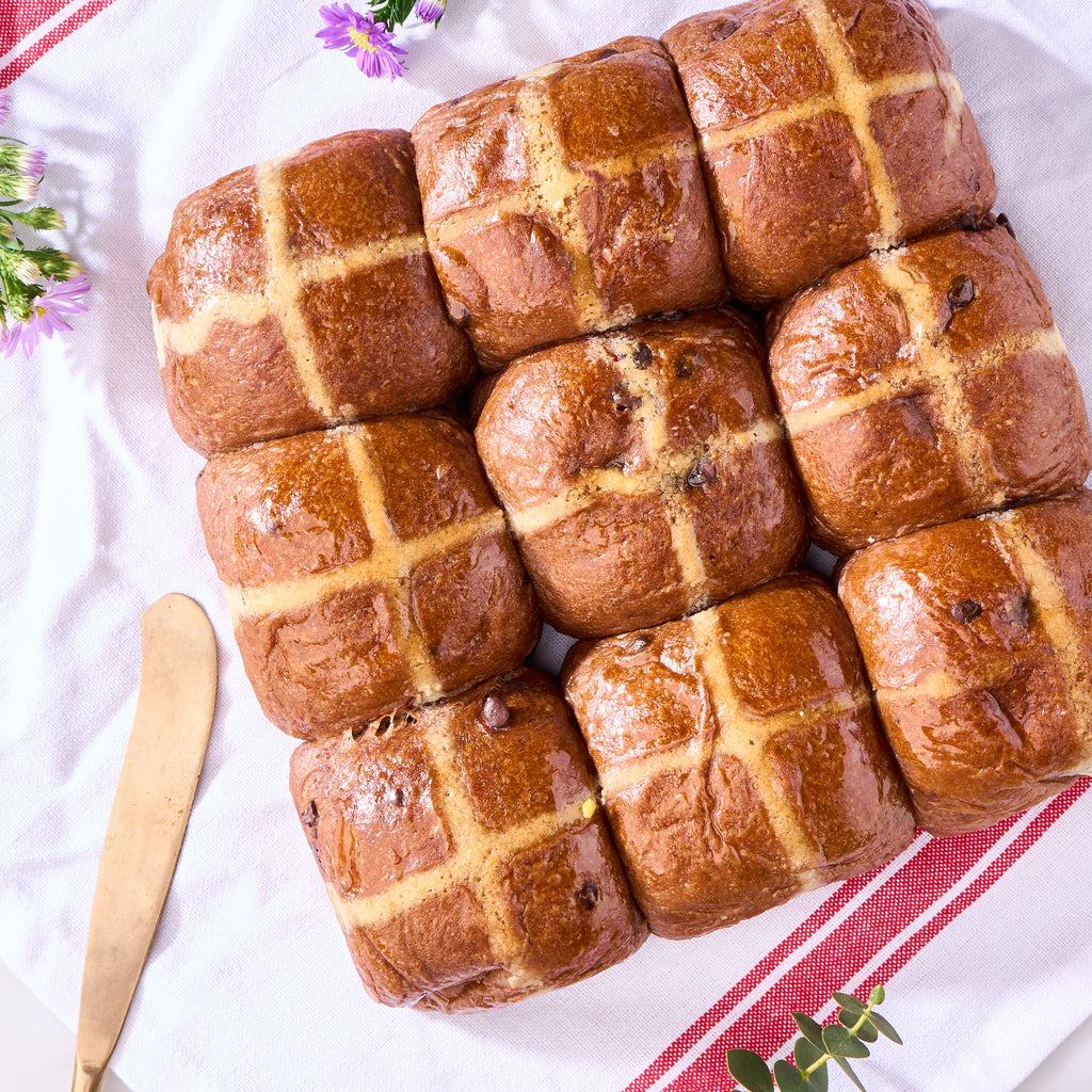 Double Chocolate Hot Cross Buns