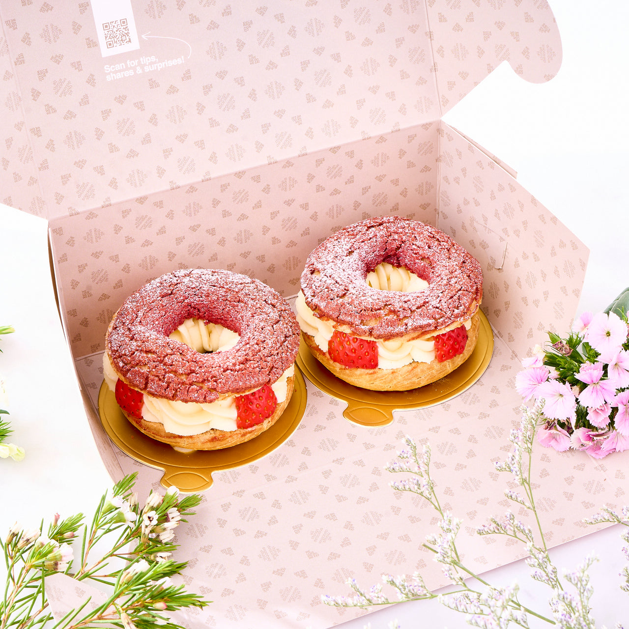 Strawberry Fields Choux Brest (Box of 2)