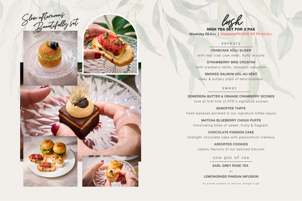 Lush High Tea Set menu