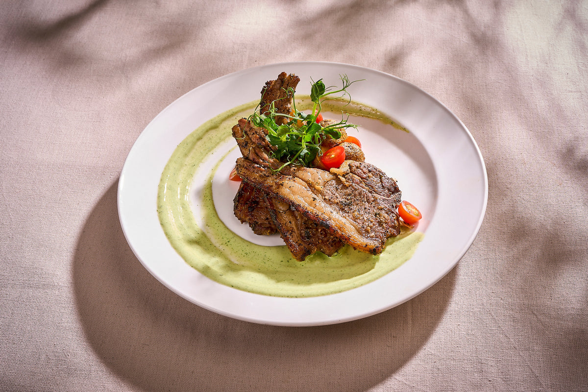 Grilled Lamb Chops + Mint Yogurt