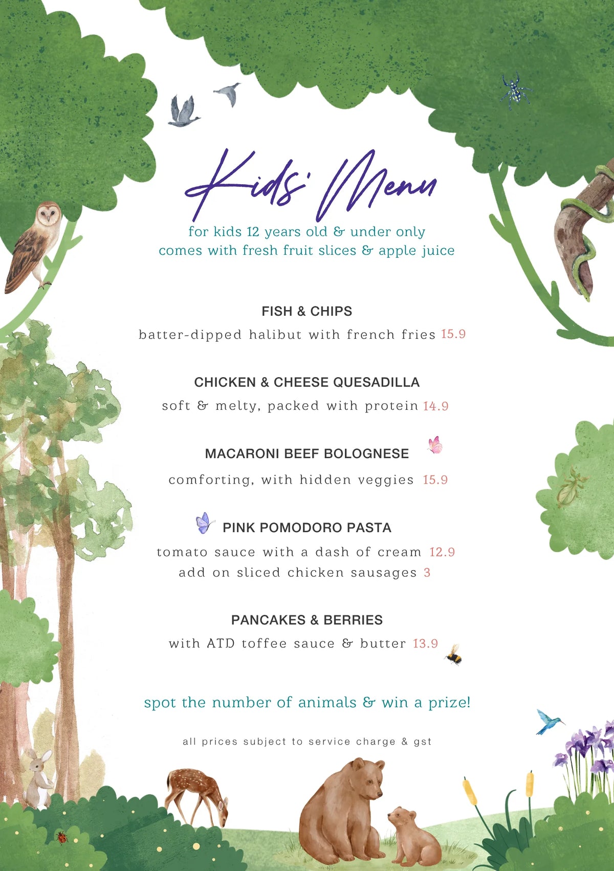 Kids Menu