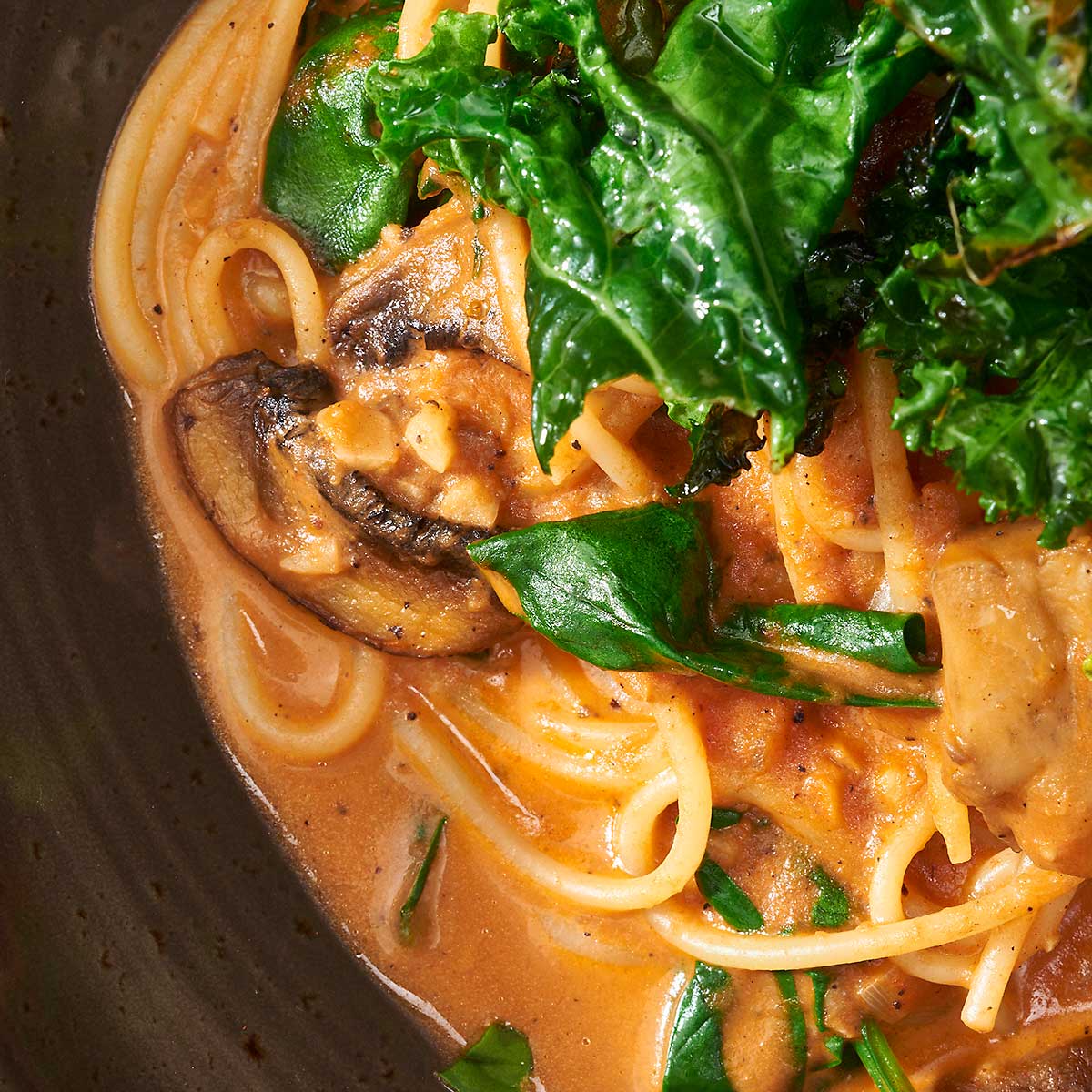 Mushroom in Pink Sauce Pasta Bowl  🌿