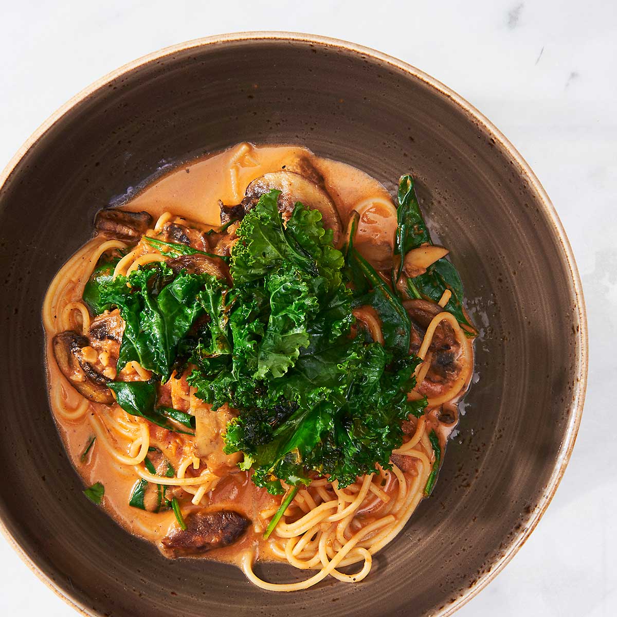 Mushroom in Pink Sauce Pasta Bowl  🌿