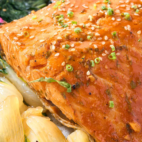 Gochujang-glazed Norwegian Salmon Fillet