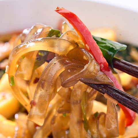 Japchae Noodles with Shredded Egg